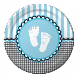 PAQ.8/U PLATO PIES BEBE CELESTE 22,2CM