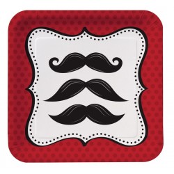 PAQ.8/U PLATO CUADRADO BIGOTE 17,4CM