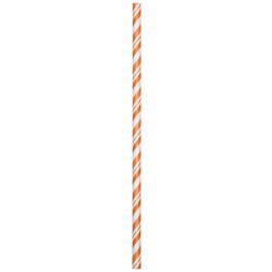 PAQ.24/U PAJITAS RECTA RAYAS NARANJA