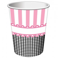 PAQ.8/U VASO PIES BEBE ROSA 266ML