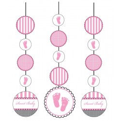 PAQ.3/U TIRA PIES BEBE ROSA 17,8CM