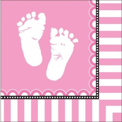 PAQ.16/U SERV.33 3/C PIES BEBE ROSA