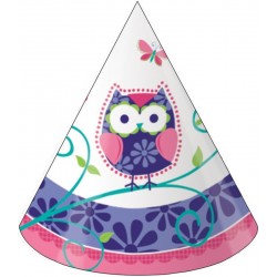 PAQ.8/U SOMBRERO BUHO LILA/ROSA
