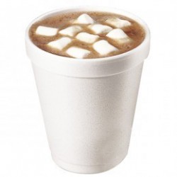   25 VASOS FOAM BLANCO 177,441ML 6OZ