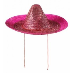   SOMBRERO PAJA ROSA MEXICANO