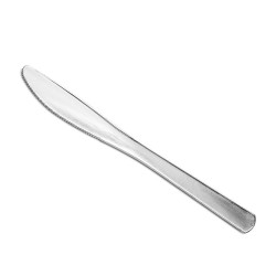   50 CUCHILLOS METAL PLATA 19,5CM