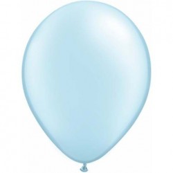  25 GLOBOS 11" LATEX PERLADO CELESTE
