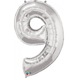   GLOBO 34" FOIL FORMA N9  PLATA