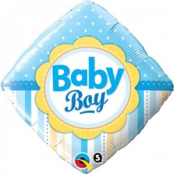 GLOBO 18" FOIL ROMBO BABY BOY CELESTE
