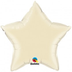 $D GLOBO 20" FOIL ESTRELL MARFIL PERLADO