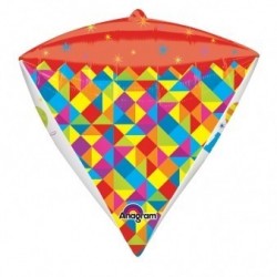 GLOBO 18 FORMA 3D ROMBO H. BIRTHDAY