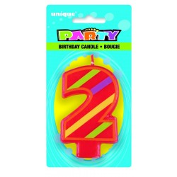 BLISTER VELA GDE FORMA N2 RAYAS 8CM