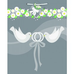  BOLSA REGALO BODA PLATA 18X23CM