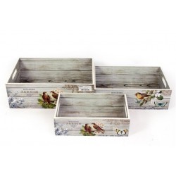 BANDEJA GARDEN VINTAGE 34X25X12CM