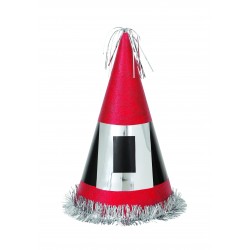 SOMBRERO CONO HEBILLA PAPA NOEL 33CM