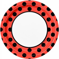 PAQ.8/U PLATO NARANJA TOPO NEGRO 21,2CM