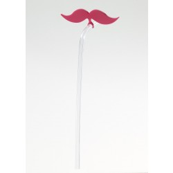 PAQ.3/U PAJITAS CON BIGOTES ROSAS 24CM