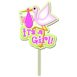 PINCHO JARDIN SILUETA CIGUEÑA ITS A GIRL