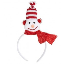 DIADEMA MUÑECO NIEVE FUNDA ROJA