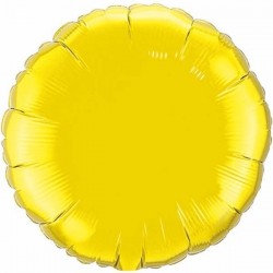 GLOBO 18" FOIL REDONDO AMARILLO-ORO