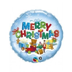 $D GLOBO 18" FOIL REDONDO MERRY CHRISTM