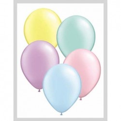 100 GLOBOS 5" LATEX PERLADO COLOR PASTEL