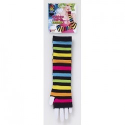 GUANTES SIN DEDOS RAYAS ARCO IRIS
