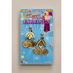 PAR PENDIENTES MONEDAS PRINCESA ARABE