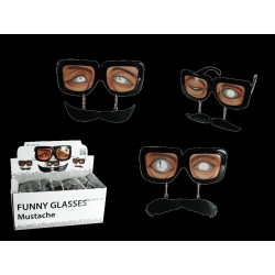 GAFAS CON BIGOTE 14CM 3 MOD.SURT