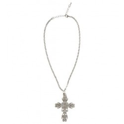 COLLAR CRUZ PIEDRITAS GOTICA