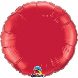   GLOBO 18" FOIL REDOND COL ROJO RUBI