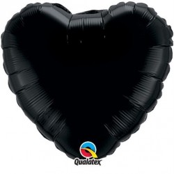   GLOBO 18" FOIL CORAZON NEGRO