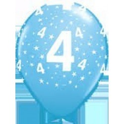 6 GLOBOS 11" LATEX N4 CELESTE