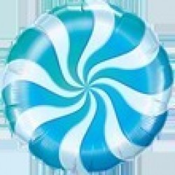 $D GLOBO 18" FOIL FORMA CARAMELO AZUL