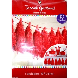  GUIRNALDA BORLONE PAPEL ROJO 3,04MT