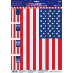 KIT 5/U BANDERAS VENTANA VINILO U.S.A