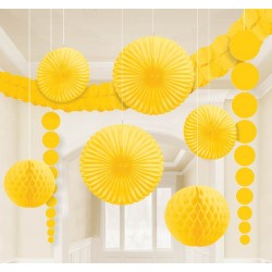   KIT 9 PZ DECORACION  AMARILLO