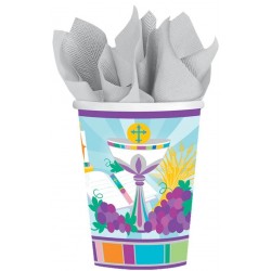 PAQ.8/U VASO PRIMERA COMUNION 266ML