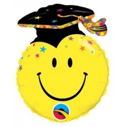 $D GLOBO 14" PALO FOIL SMILE GRADUACION