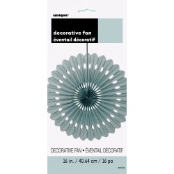  ABANICO PAPEL PLATA 40,64CM