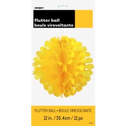   COLGANTE BOLA CORAL AMARILLO 30,4CM