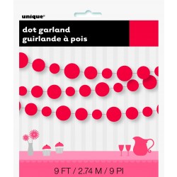   GUIRNALDA CIRCULOS ROJOS 2,74MT