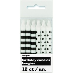 PAQ.12/U MINI VELA RAYA TOPOS NEGRAS