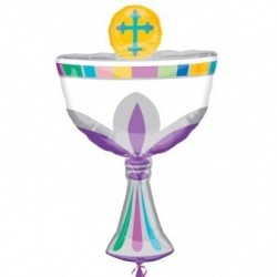 GLOBO 31" FOIL FORMA CALIZ COMUNION