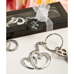REGALO LLAVERO FORMA DUO CORAZONES