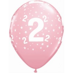 6 GLOBOS 11" LATEX  N2 ROSA