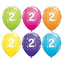 6 GLOBOS 11" LATEX N2 COL.SUR.