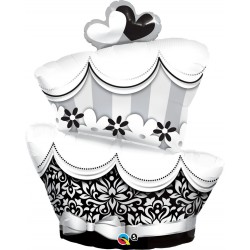 $D GLOBO 41" FOIL FORMA TARTA BODA NB