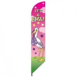 BANDERIN PINCHO JARDIN ITS A GIRL ROSA