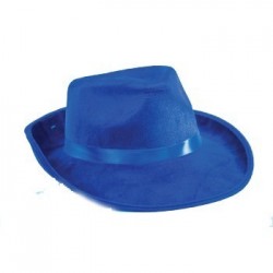   SOMBRERO ADULTO FEDORA DELUXE AZUL
